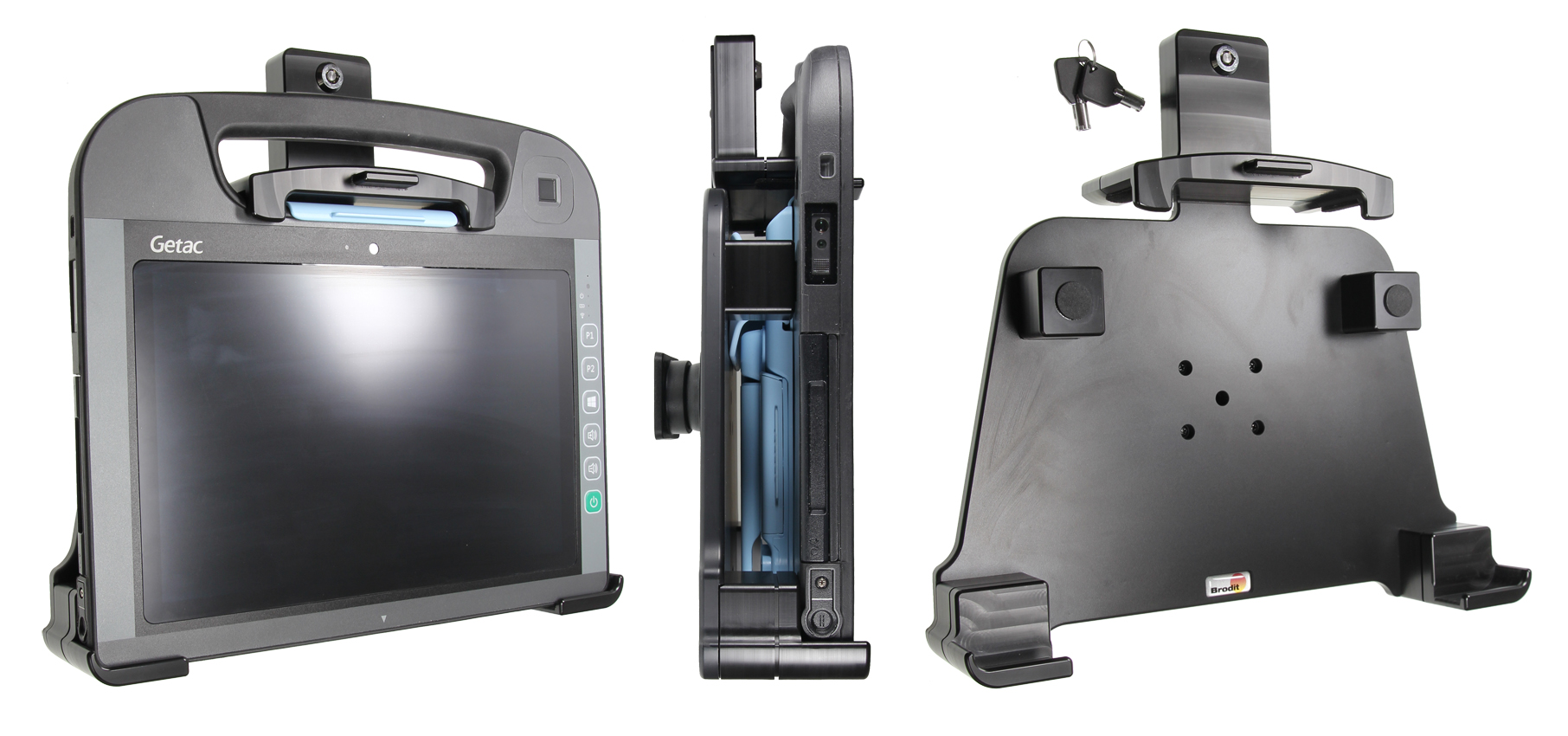 Brodit Passiv Holder med lås og nøgle til Getac RX10 - 539860