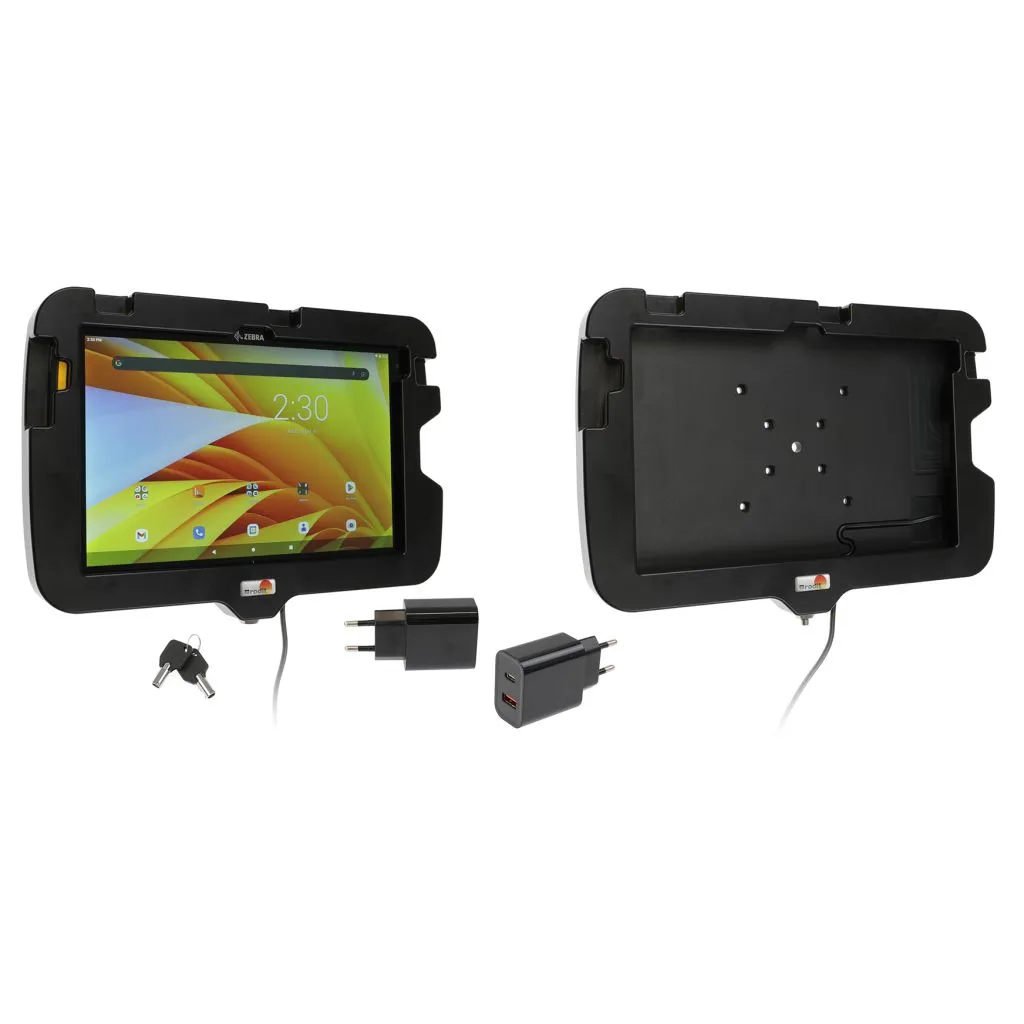 Brodit Tough Sleeve m lås og nøgle og 220V oplader Zebra ET40/ET45 10