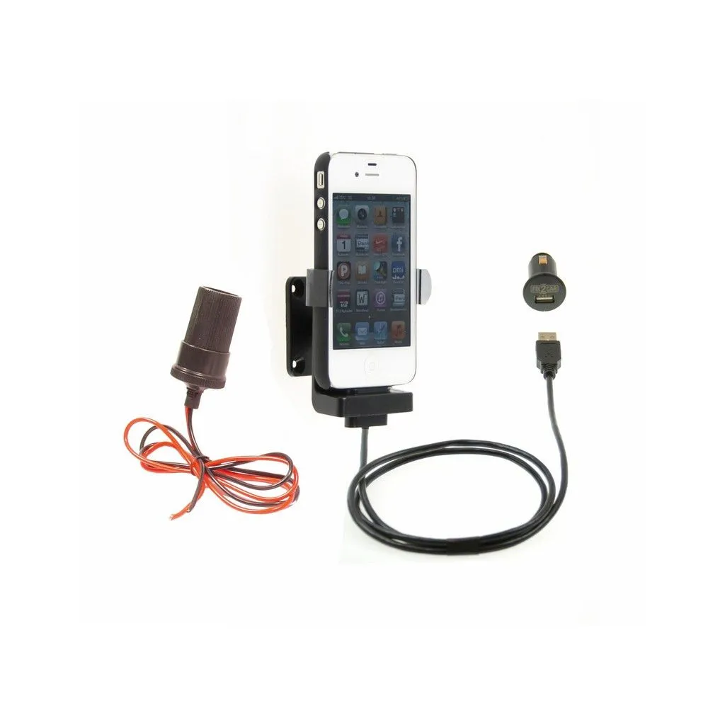 Fix2Car Faststrøms Mobilholder til Apple iPhone 4/4S m. el. u. Beskyttelsescover- 60151