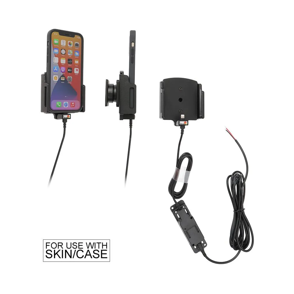 Brodit Faststrøms Aktiv mobilholder til Apple iPhone 12/12 Pro/13/13 pro/14/14 Pro m. cover B:75-89 D:8-12mm - 727368