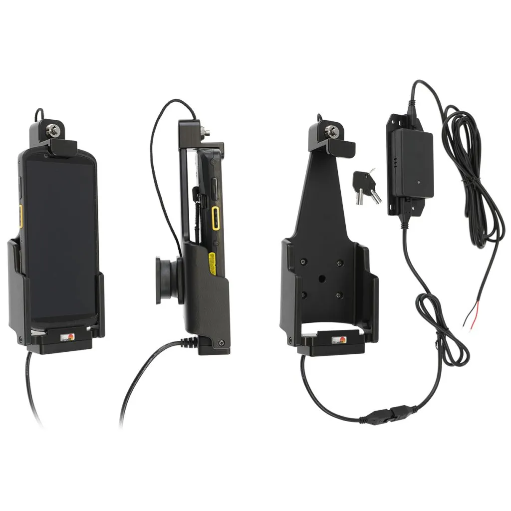 Brodit Faststrømsholder Zebra TC53/TC58 UDEN original boot m. lås nøgle