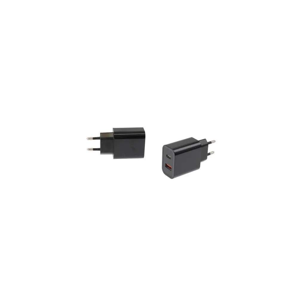 Stikkontakt oplader m. 2 indgange USB-A/USB-C - 945028