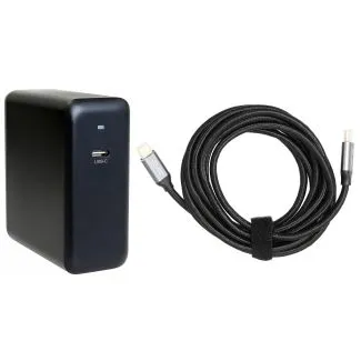 Brodit 100W stikkontaktlader m. 3m USB-C/USB-C kabel - 217227