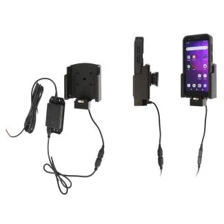 Brodit Aktiv Holder m. faststrøm og pogo pin-ladning til Datalogic Memor 30/30X/35/35X m. original Rubber Boot - 713423