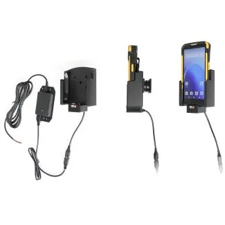 Brodit Aktiv Holder m. faststrøm og pogo pin-ladning til CipherLab RS38 m. Rubber Boot - 713439