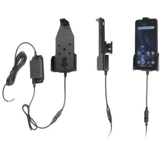 Brodit Aktiv Holder m. faststrøm og pogo pin-ladning til Sonim XP Pro - 713442