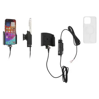 Brodit Faststrøms Holder til Apple iPhone 15 Pro Max Inkl. Brodit Hybrid Case - 727396