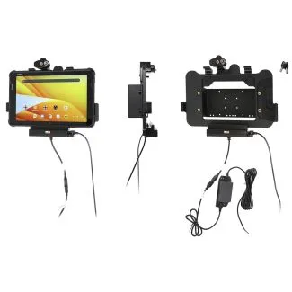 Brodit Holder med lås og nøgle til Zebra ET401 10” m. Rugged Boot, fast installation USB-A (USB Host) – 736455