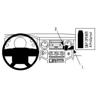 Brodit Proclip Monteringsbeslag - Ford F-Series 250 08-10, F-Series 350/450 08-10 og F-series 550 08-10 (IKKE til modeller med flip-down navigation system)