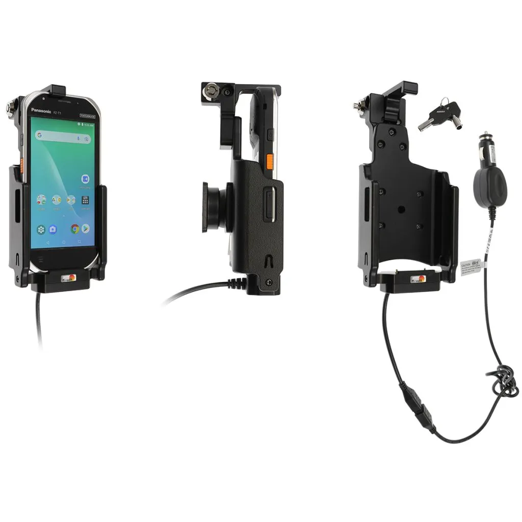 Brodit Aktiv Holder med cigaradaptor, kugleled og lås+nøgler til Panasonic FZ-T1 - 216212