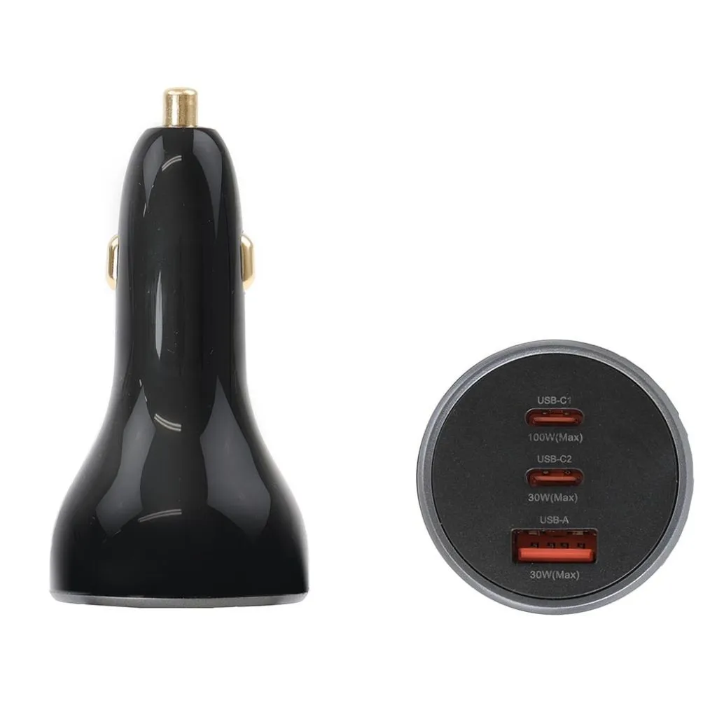 Brodit biloplader 160W med 2x USB-C og 1x USB-A