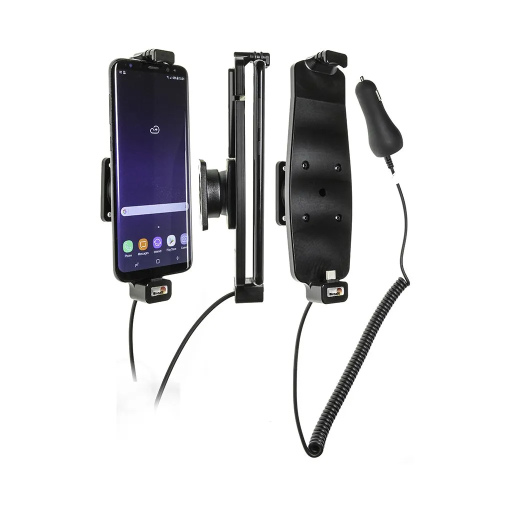 Brodit Aktiv Holder med cigaradaptor og kugleled til Samsung Galaxy S9+ og Samsung Galaxy S8+ - 512965