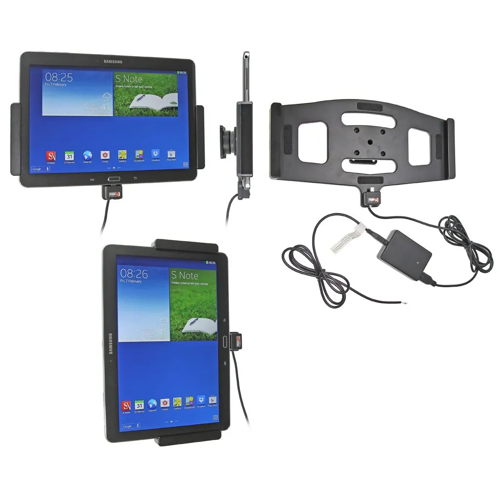 Brodit Faststrøm Aktiv Holder med kugleled til Samsung Galaxy Note 10.1 SM-P6050 og Samsung Galaxy Note 10.1 SM-P6000 - 513598