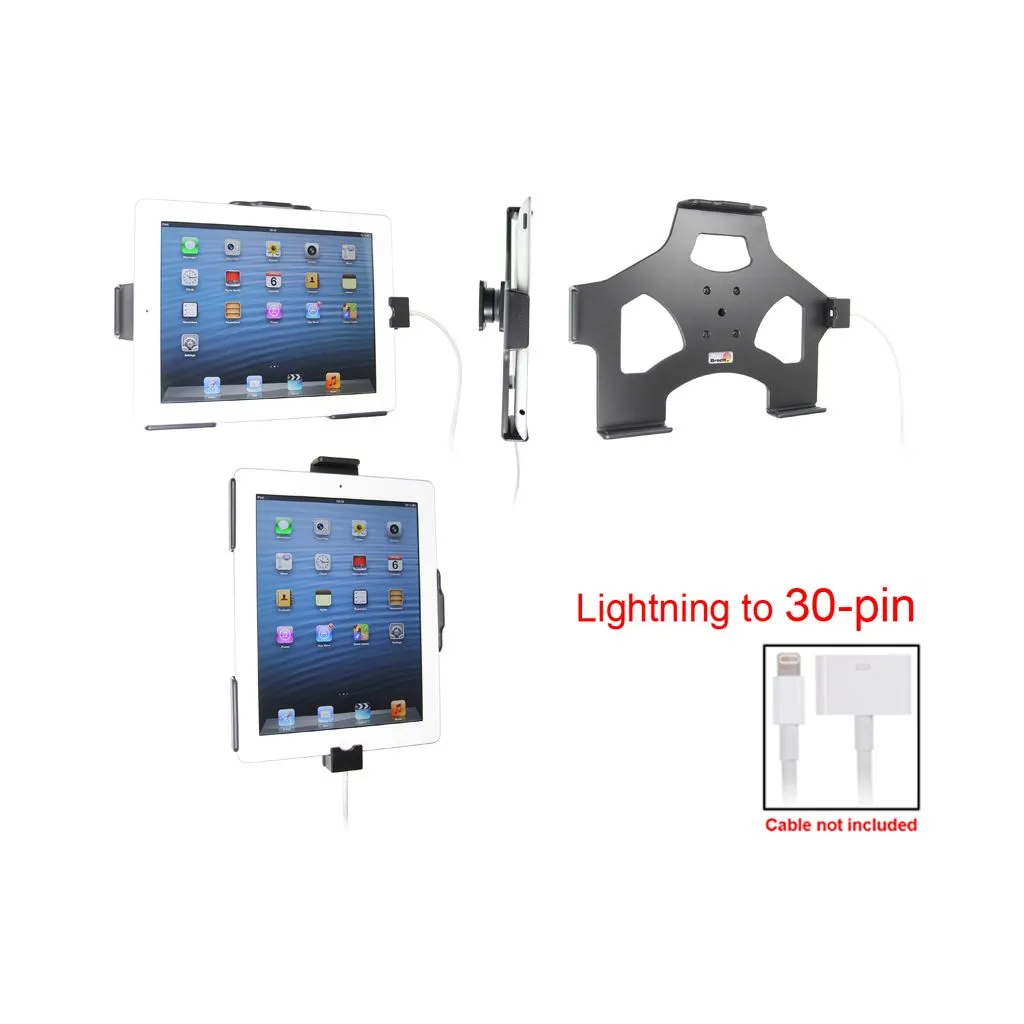 Brodit Holder med kabeltilslutning til Apple iPad With Retina (Lightning Connector) og Apple iPad 4th Gen (A1458, A1459, A1460) - 514452