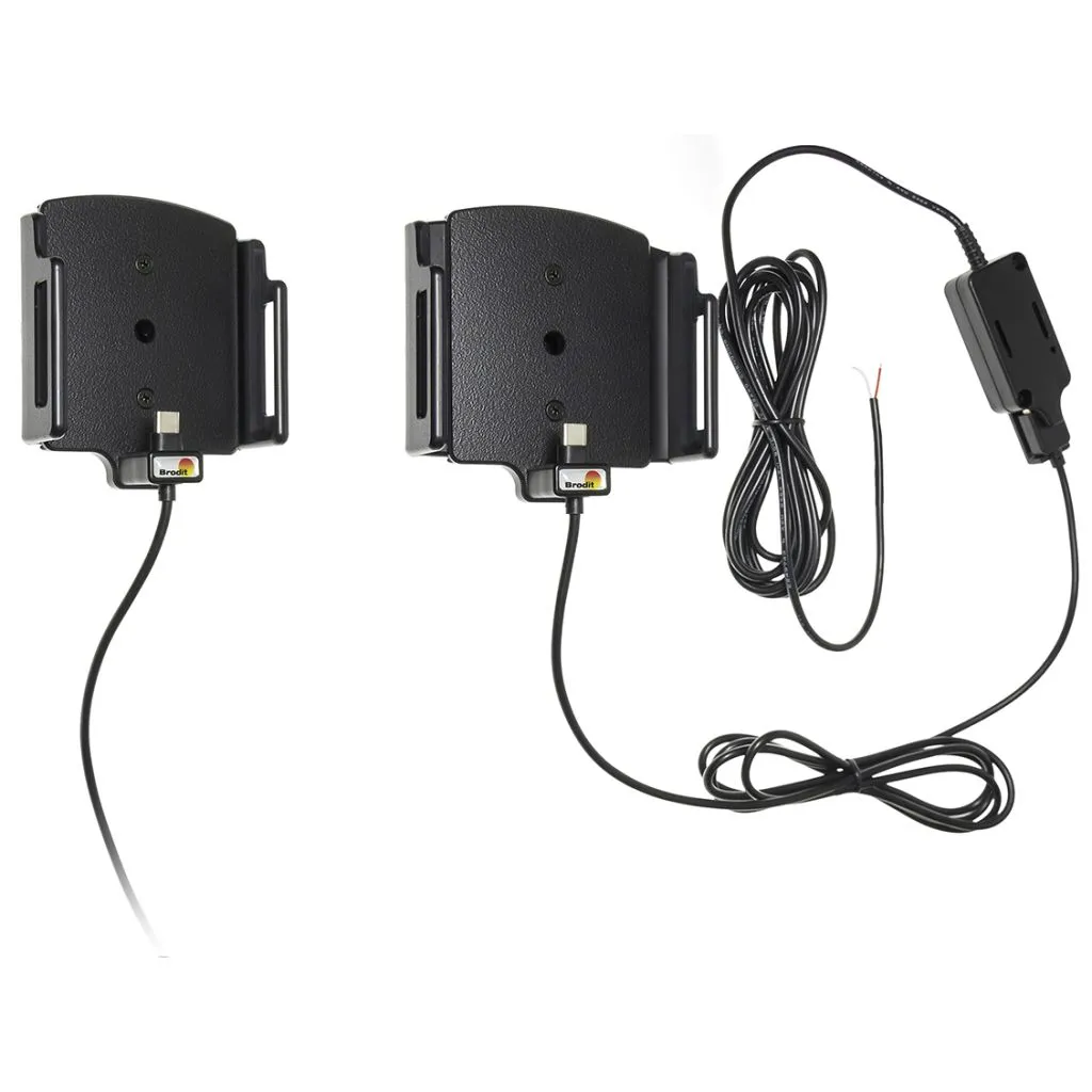 Brodit Fast Aktiv USB Type-C Justerbar Holder D:9-13 / B:75-89mm - 527844