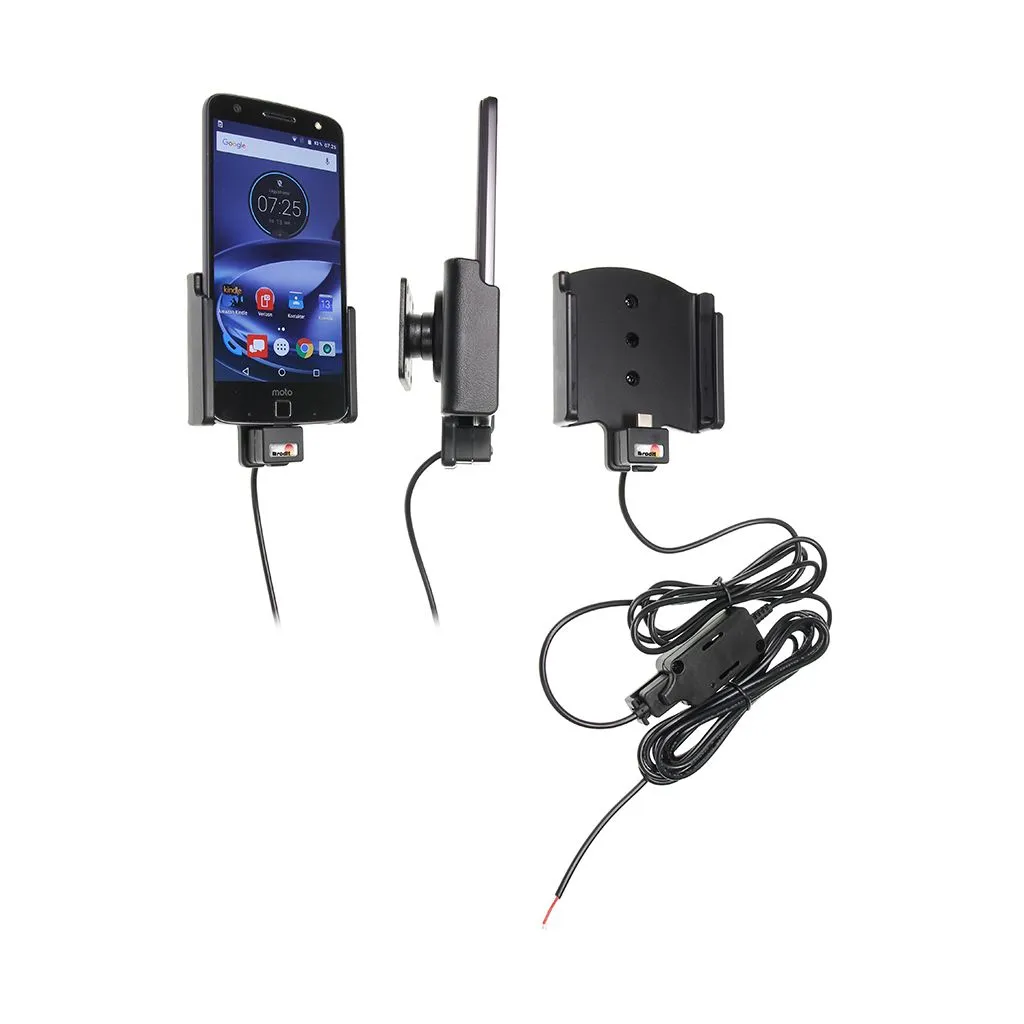 Brodit Faststrøms Aktiv Holder til Motorola Moto Z Force Droid med Original bagcover