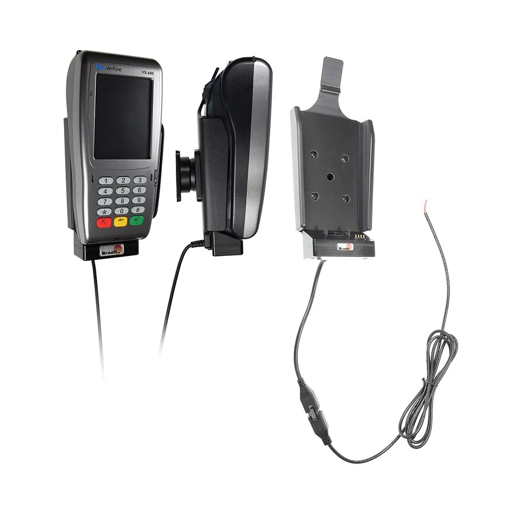 Brodit Aktiv Holder med kugleled og fast installation til VeriFone VX 680 - 532304