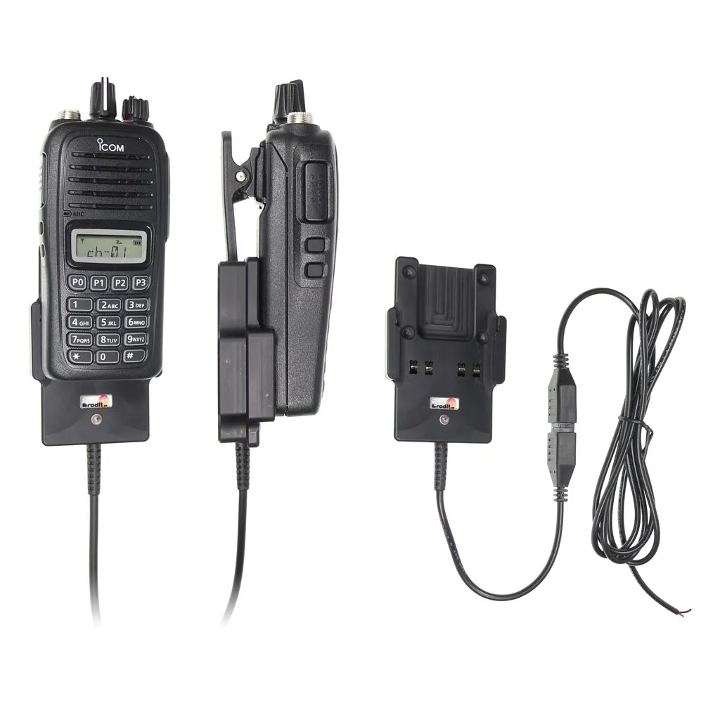 Brodit Aktiv Holder med fast installation til ICOM IC-F29SR, ICOM IC-F2000T, ICOM IC-F2000S, ICOM IC-F2000, ICOM IC-F1000T, ICOM IC-F1000S og ICOM IC-F1000 - 532677