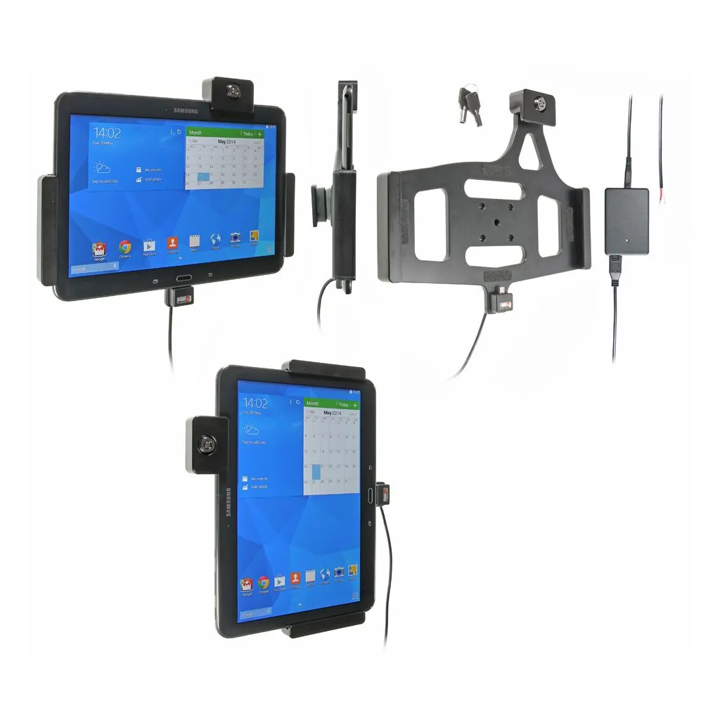 Brodit Aktiv Holder med lås og nøgle til Samsung Galaxy Tab 4 10.1 SM-T535, Samsung Galaxy Tab 4 10.1 SM-T531, Samsung Galaxy Tab 4 10.1 SM-T530 - 536632