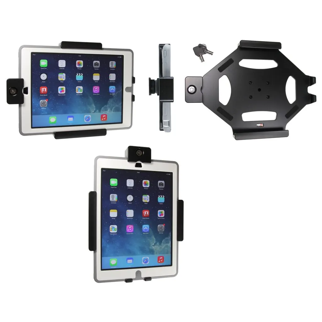 Brodit Passiv Holder med lås og nøgle til Apple iPad Air (A1474, A1475, A1476), Apple iPad 9.7 New, Apple iPad 9.7 6th Gen (A1893, A1954), Apple iPad 5th Gen (A1822, A1823) - 539600