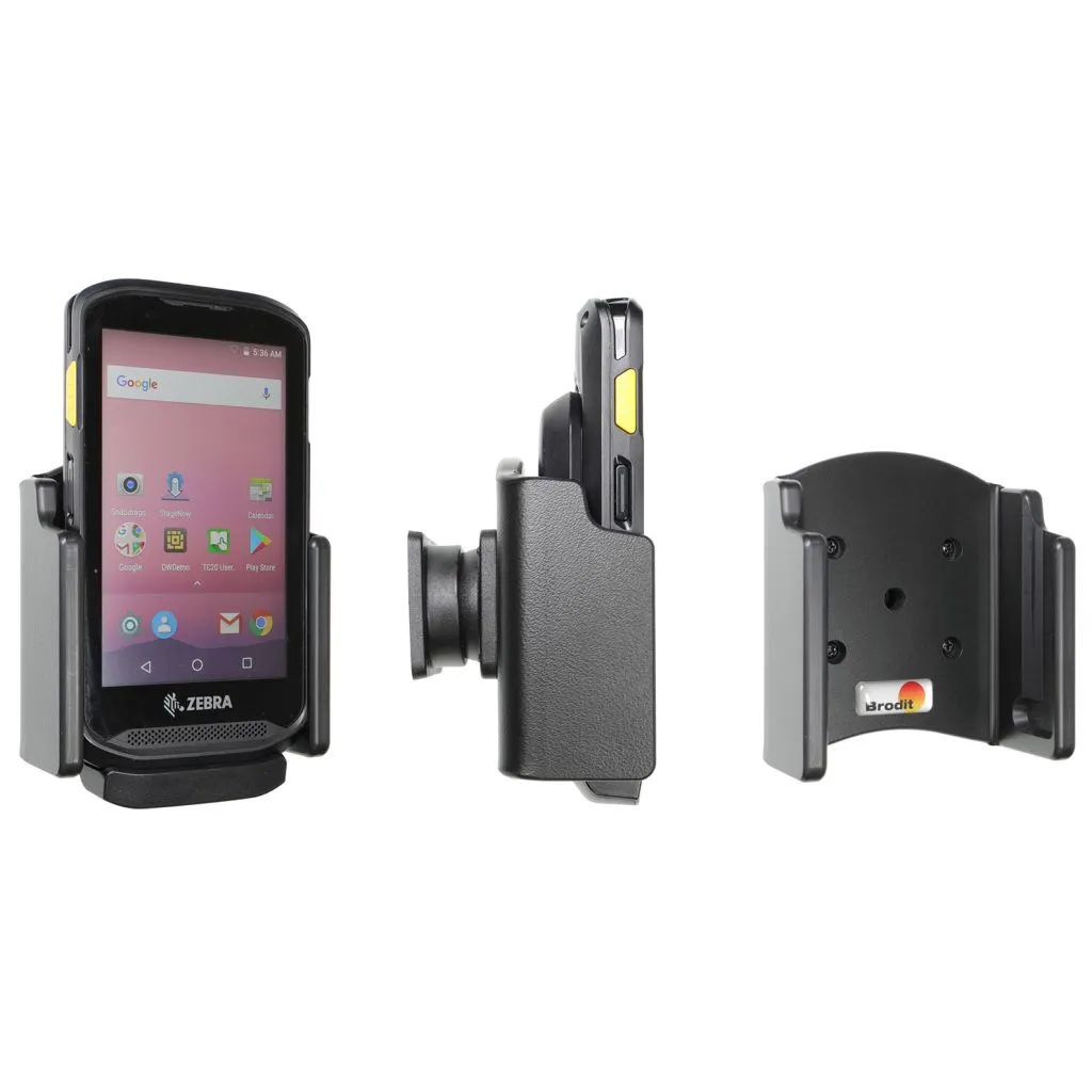 Brodit Passiv Holder med kugleled til Zebra TC25 og Zebra TC20 med Powerbank BTRY-TC2X-PRPK1-01 - 711029