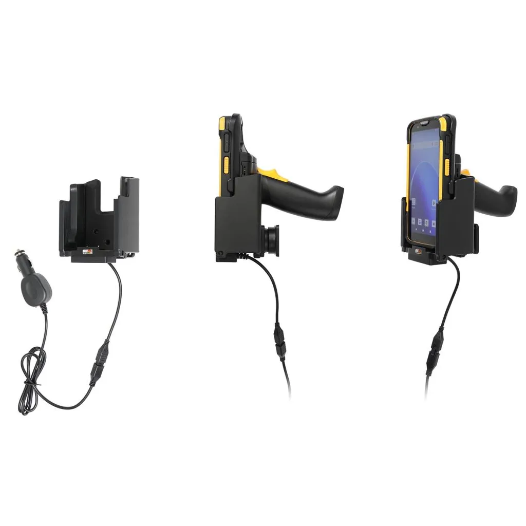 Brodit Aktiv Holder m. cig-stik og pogo pin-ladning til CipherLab RS38 m. Rubber Boot og pistolgreb - 712441