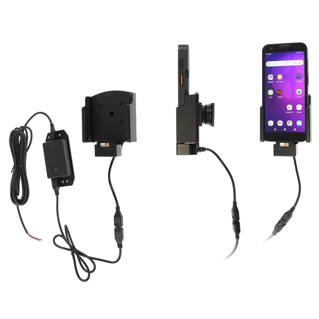 Brodit Aktiv Holder m. faststrøm og pogo pin-ladning til Datalogic Memor 30/30X/35/35X - 713422