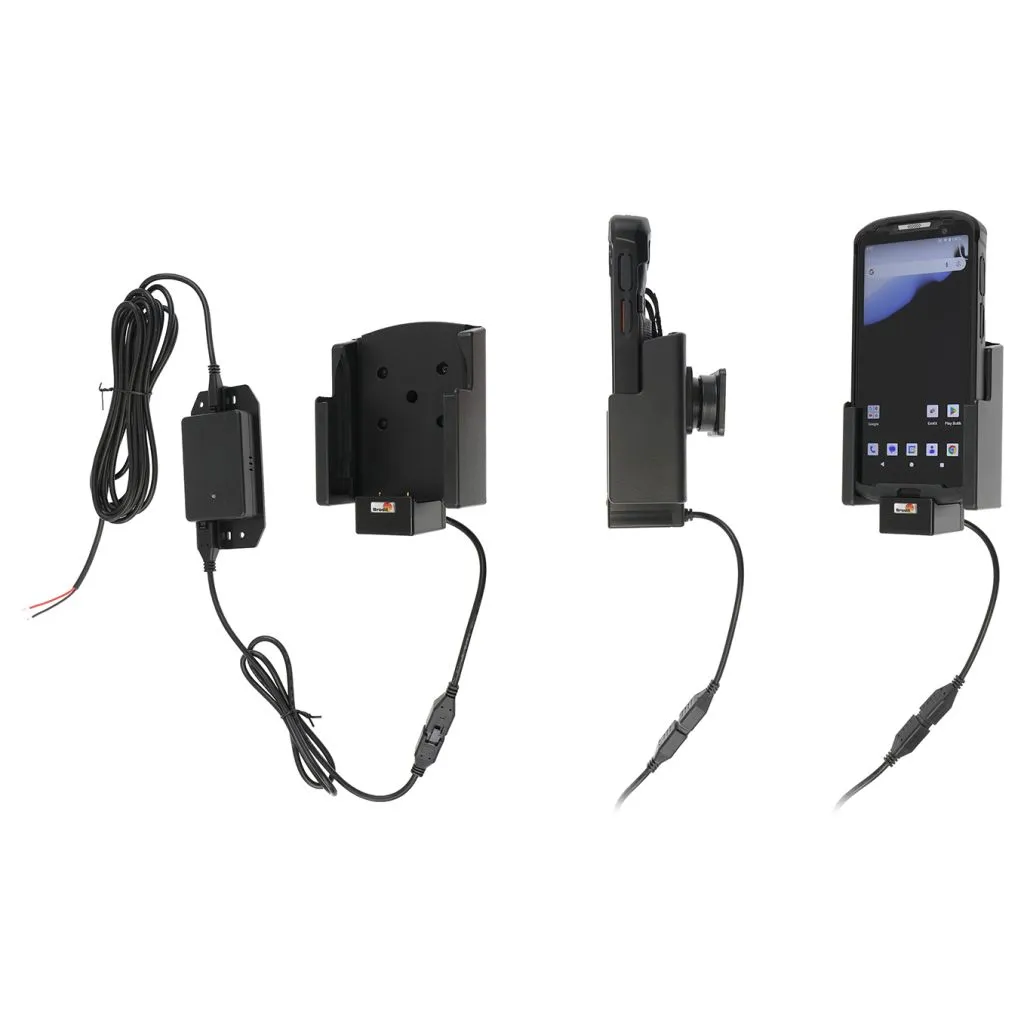 Brodit Aktiv Holder m. faststrøm og pogo pin-ladning til Point Mobile PM84/PM95 m. original boot/skin - 713427