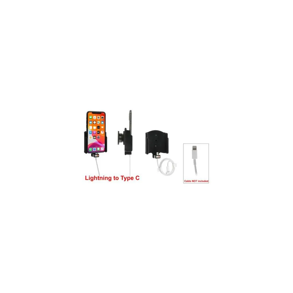 Brodit Holder m. kabeltilslutning til lightning til USB-C  til Apple iPhone 11 pro - 714161