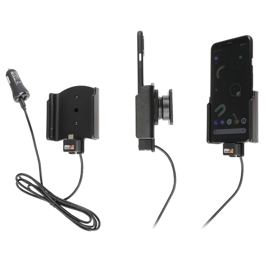 Brodit Aktiv Mobilholder med cigar adapter til Google Pixel 4 - 721176