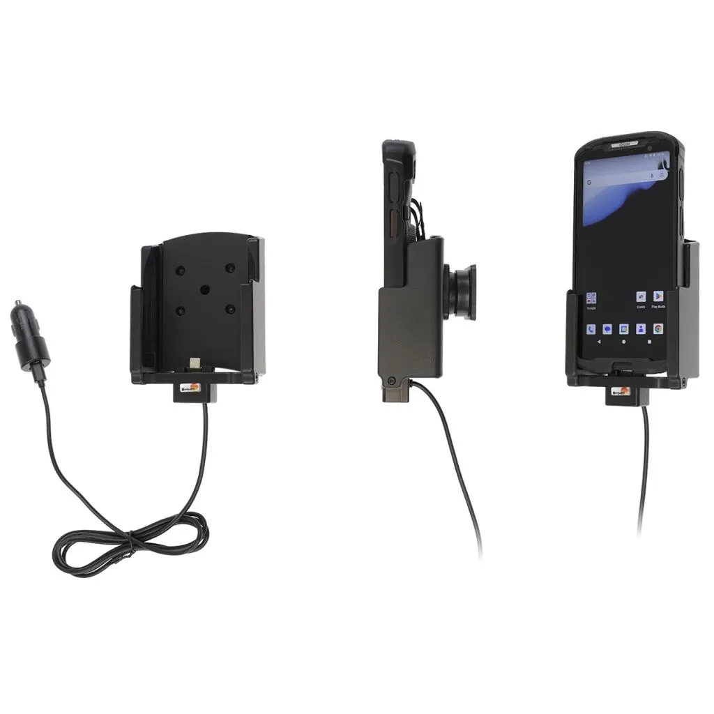 Brodit Aktiv Holder m. USB-C-kabel og cig-adapter til Point Mobile PM84/PM95 m. original boot/skin - 721427