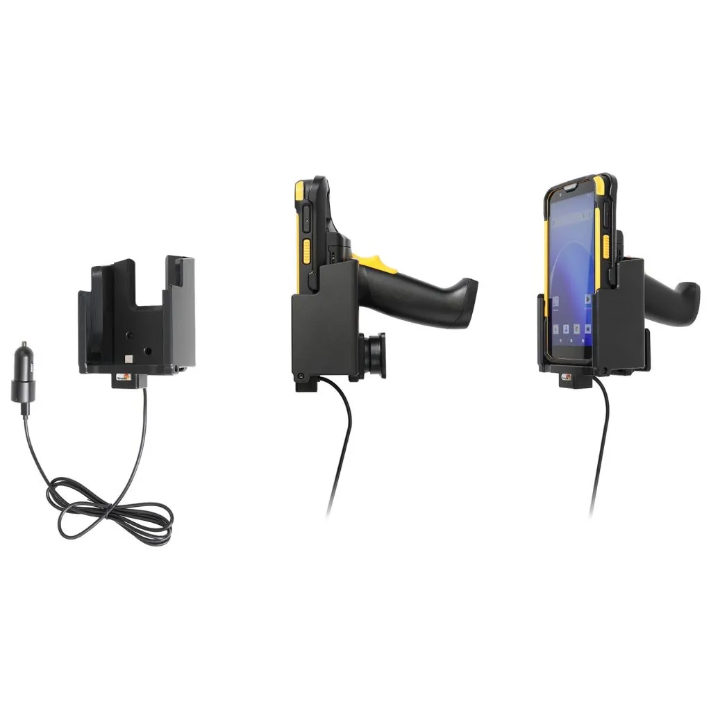Brodit Aktiv Holder m. USB-C-kabel og cig-adapter til CipherLab RS38 m. Rubber Boot og pistolgreb - 721440
