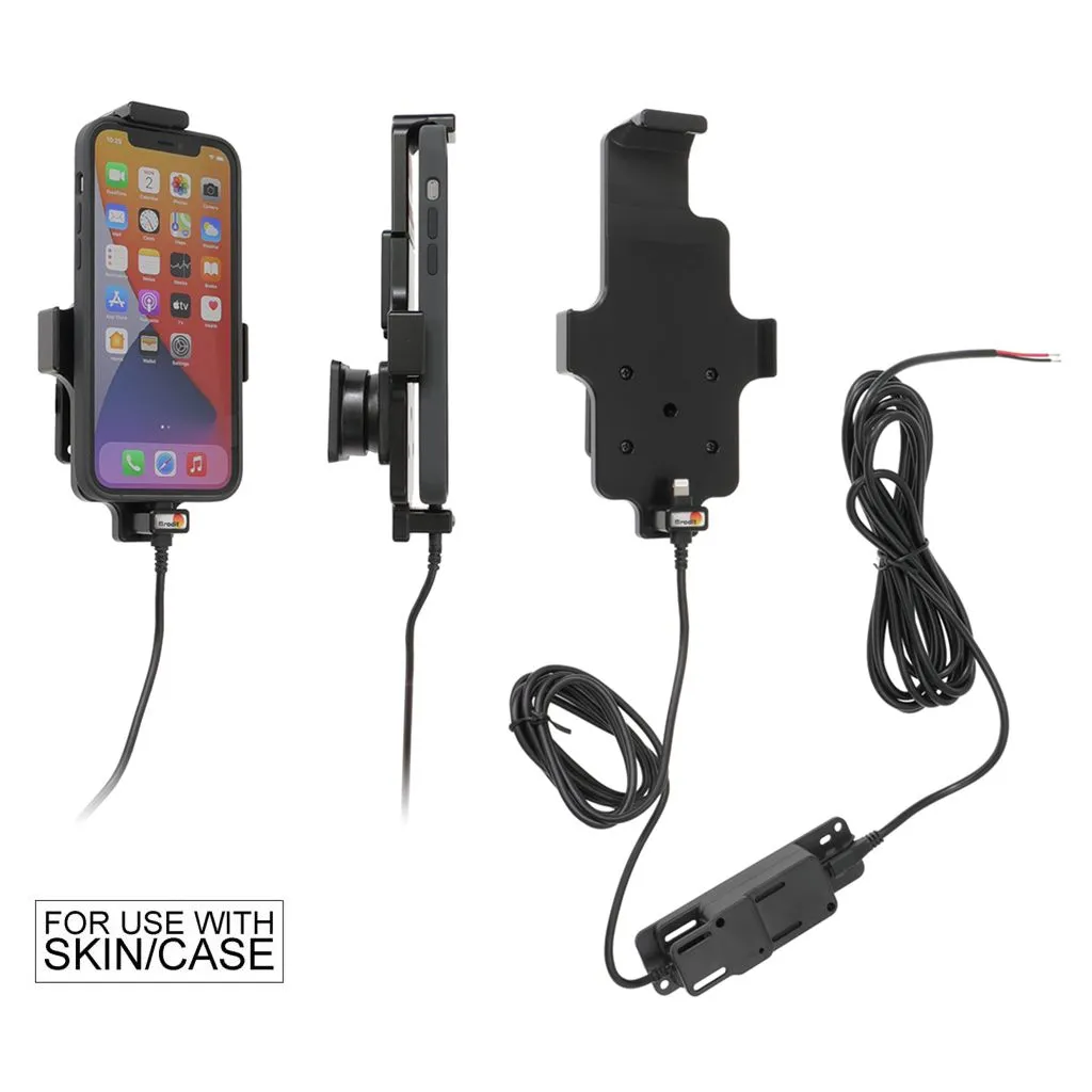 Brodit Faststrøms mobilholder til Apple iPhone XR/11/12/12 Pro/13/13 pro m. el. u. Beskyttelsescover - 727091