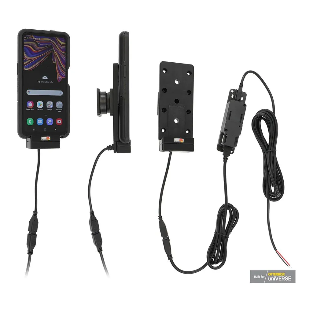 Brodit Aktiv Beslag med faststrøm og kugleled til Samsung Galaxy Xcover Pro SM-G715 - 727216