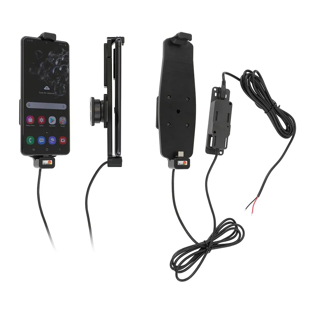 Brodit Aktiv Holder med faststrøm og kugleled til Samsung Galaxy S20 Ultra 5G (SM-G988B) og Samsung Galaxy Note 20 Ultra 5G - 727218