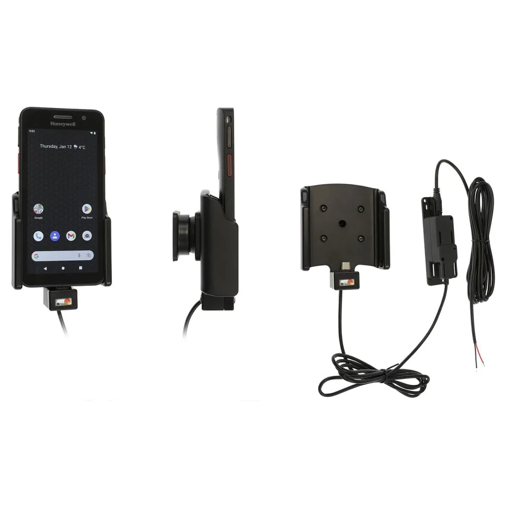 Brodit Aktiv Holder med faststrøm og kugleled til Honeywell CT37 og Honeywell CT30XP - 727334