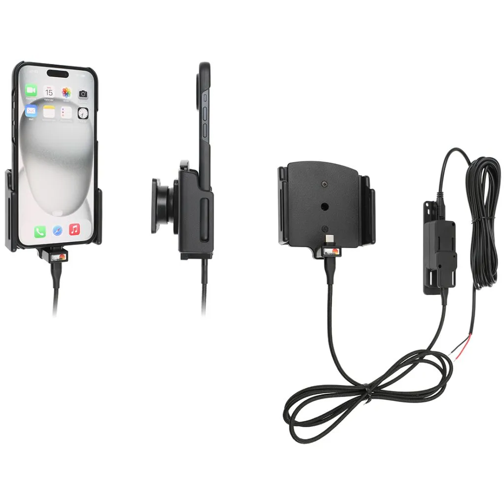 Brodit Faststrøms aktiv holder til Apple iPhone 15 Plus - 17 Pro Max m. cover B:75-89 D:6-10mm - 7272371