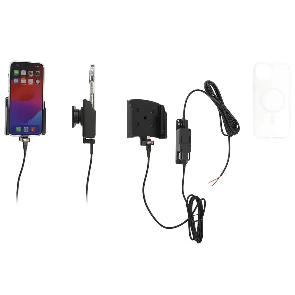 Brodit Faststrøms Holder til Apple iphone 15 Plus Inkl. Brodit Hybrid Case - 727395