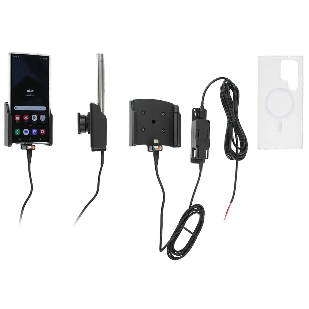 Brodit Faststrøms Holder til Samsung Galaxy S24 Ultra Inkl. Brodit Hybrid Case - 727406