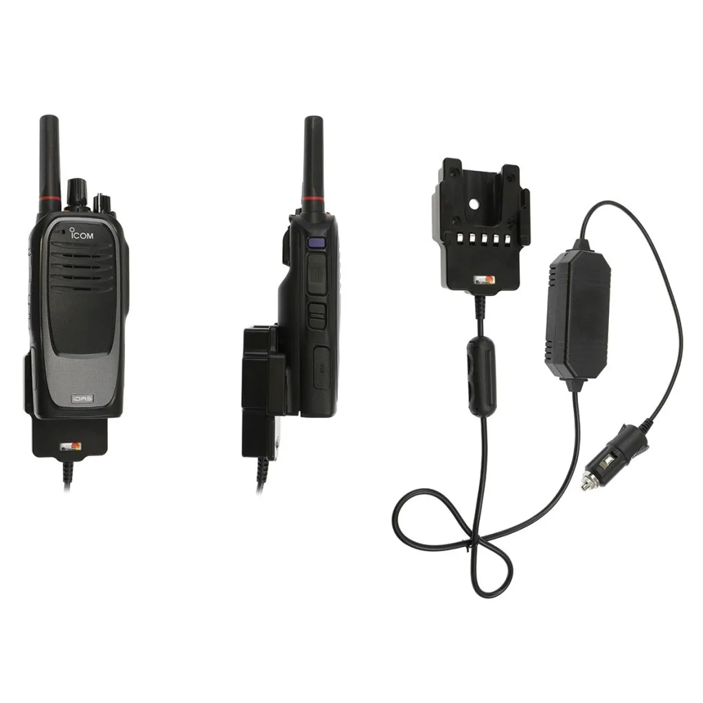 Brodit Aktiv Holder med cigaradaptor til ICOM IC-F62D/IC-F52D/IC-F4400/IC-F3400 - 730336