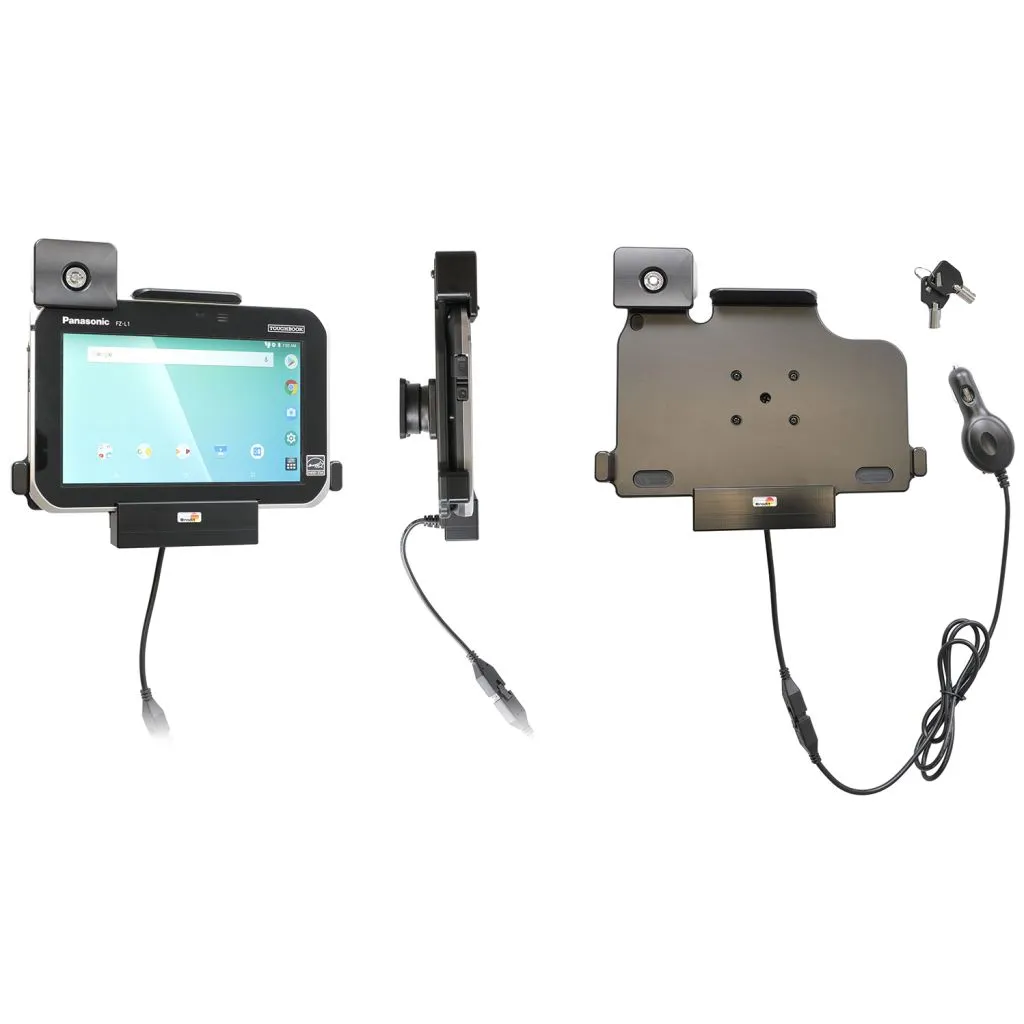 Brodit Aktiv Holder med lås og nøgler, cigaradaptor og kugleled til Panasonic FZ-L1 - 735101