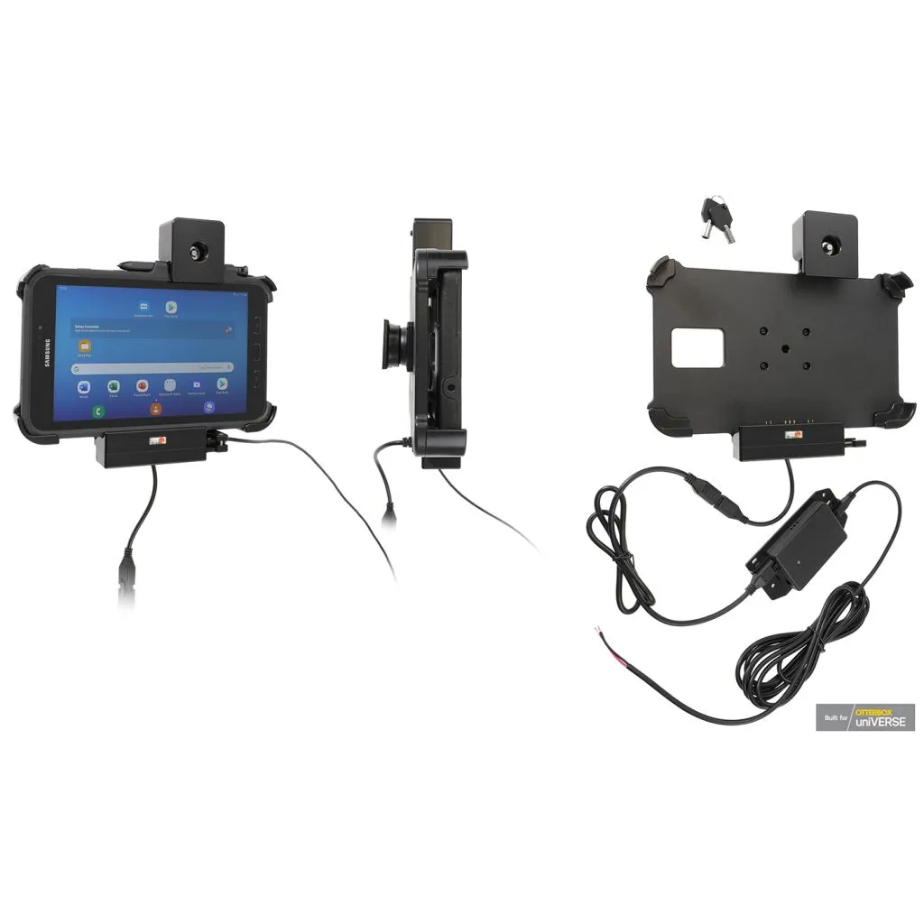 Brodit Aktiv Holder med lås+nøgler og kugleled til Samsung Galaxy Tab Active 2 SM-T390/SM-T395 - 736208