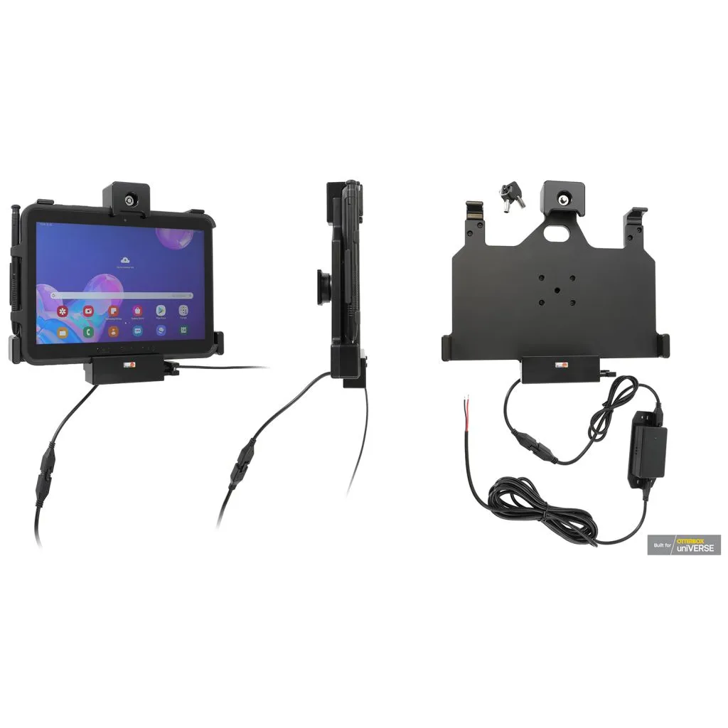 Brodit Aktiv Holder med lås+nøgler og kugleled til Samsung Galaxy Tab Active Pro T540/T545/T547/T547U - 736209