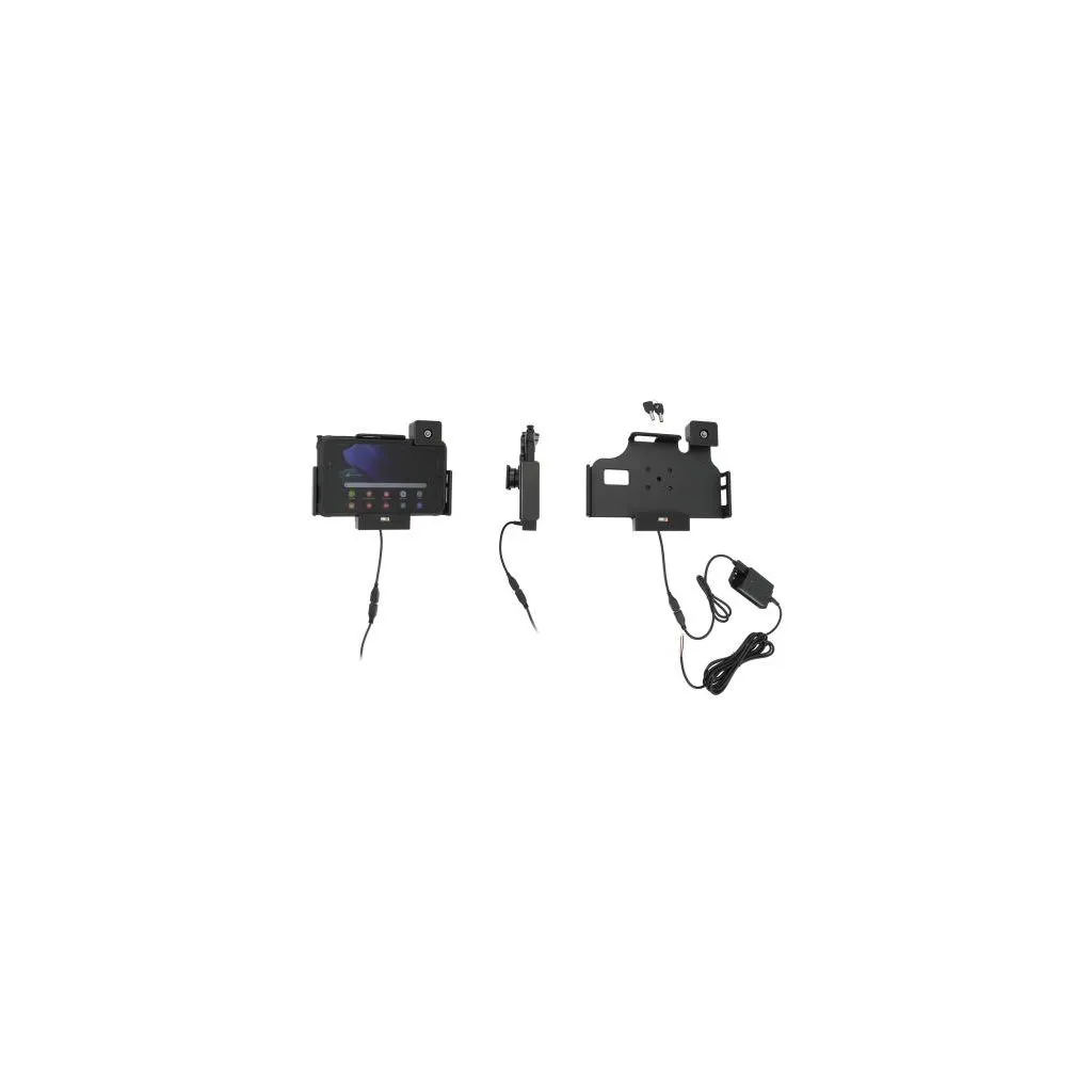 Brodit Faststrøms Tablet Holder til Samsung Galaxy Tab Active 2/Active 3 m. lås & nøgler - POGO opladning - 736224
