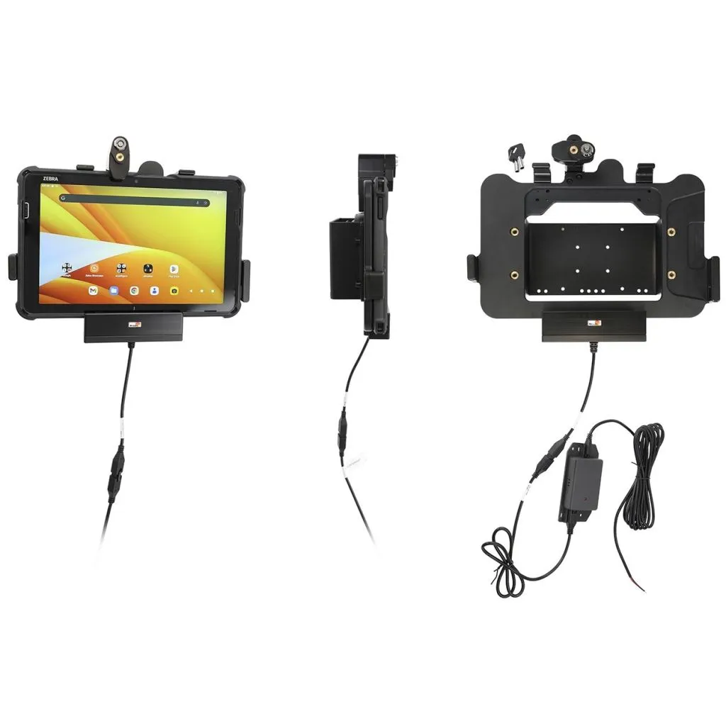 Brodit Holder med lås og nøgle til Zebra ET401 10” m. Rugged Boot fast installation – 736465