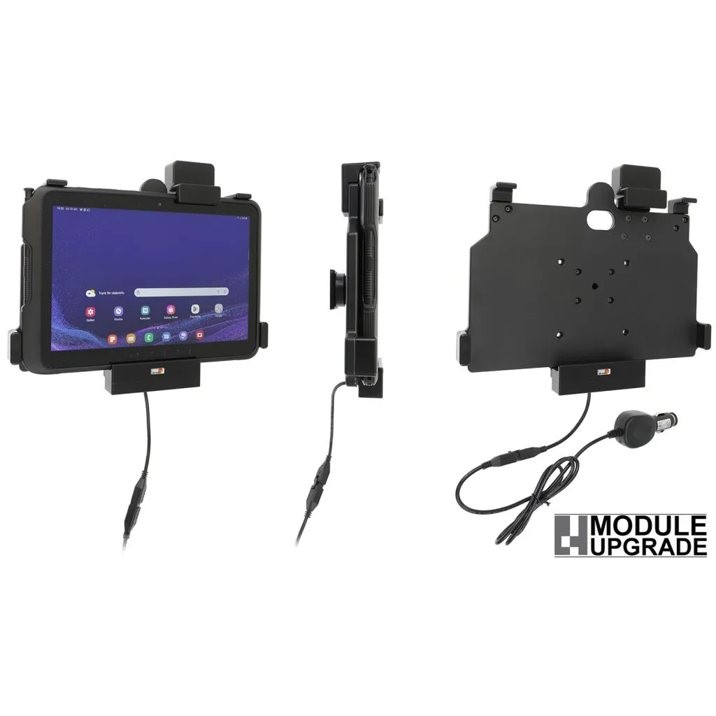 Brodit Aktiv Holder med cigarstik og lås til Samsung Galaxy Tab Active 4 Pro SM-T630/SM-T636 - 746328