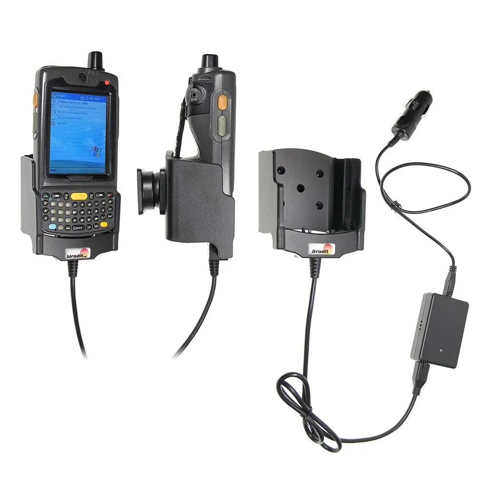 Brodit Aktiv Holder med ciagaradaptor til Motorola MC75/MC70, Zebra MC75/MC70, Symbol MC75/MC70 - 968788