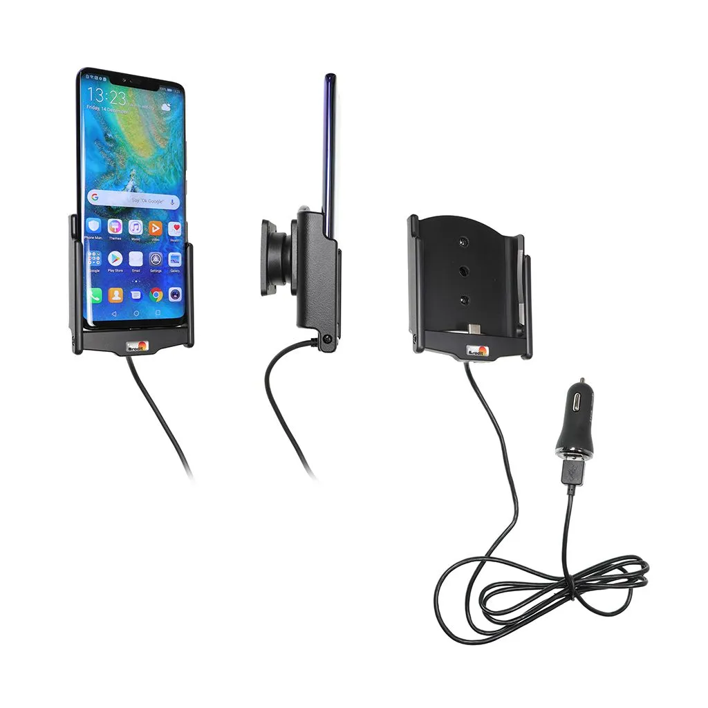 Brodit Aktiv Mobilholder med cigar adapter til Huawei Mate 20 Pro - 721096