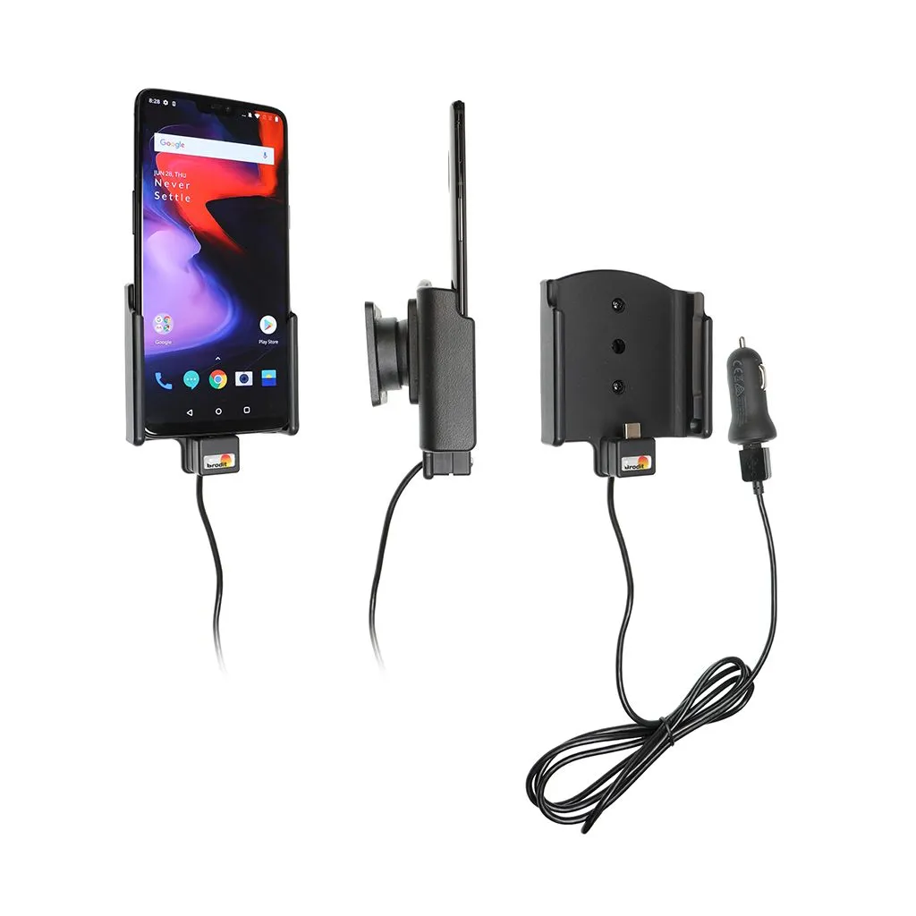 Brodit Aktiv Mobilholder med cigar adapter til OnePlus 6/6T/7 - 721059