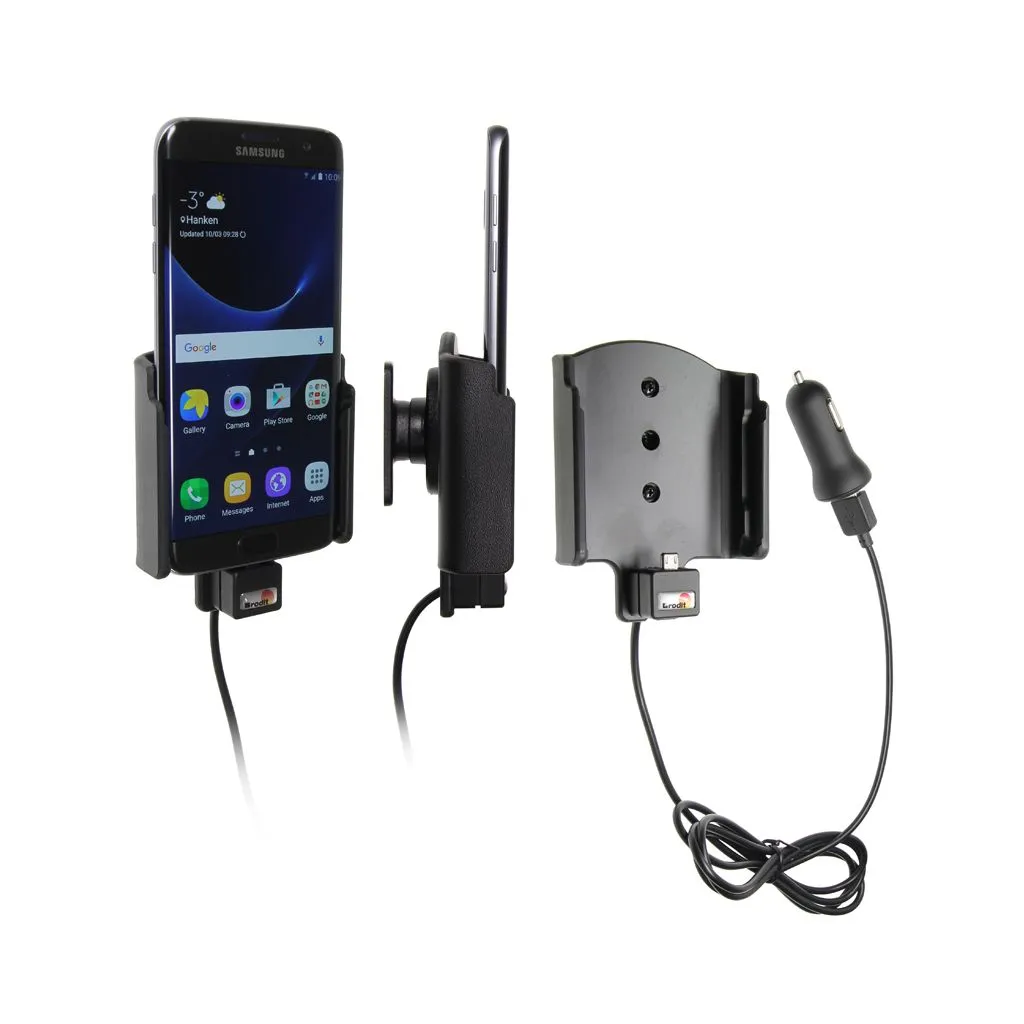 Brodit Aktiv Mobilholder med cigar adapter til Samsung Galaxy S7 Edge - 521866